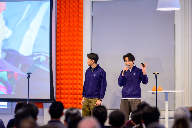 Daniel and Ryan Xie presenting at YC Demo Day